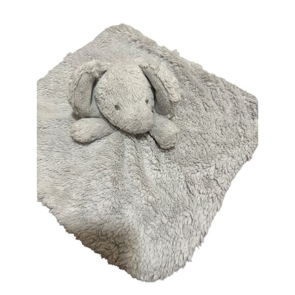 Koala Baby Gray Elephant Plush Security Blanket Rattle Fluffy Lovey 13.5”x13.5” - Picture 2 of 5